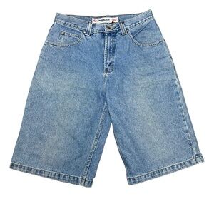 Vintage Anchor Blue Men’s  BeyondBaggy Jean Shorts 33 Waist Y2K Light Stonewash